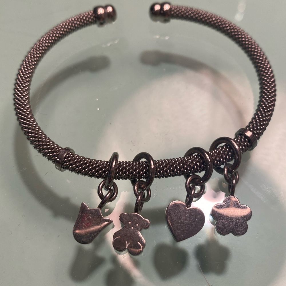 Tous silver bracelet with charms